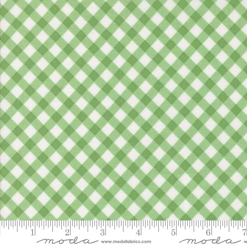 Picnic Checks and Plaids in Green from the Summertime collection by Camille Roskelley for Moda continuous cuts of Quilter's Cotton
