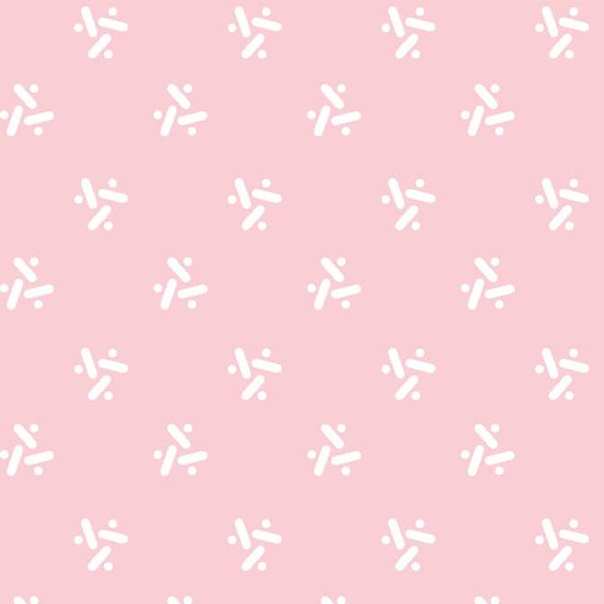 Geo in Pink from the Garden Picnic collection by Maywood Studio continuous cuts of Quilter's Cotton Fabric