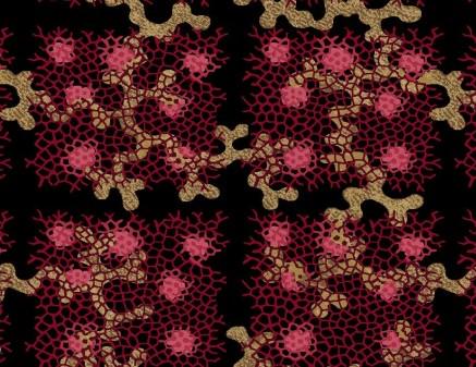 Coral Plaid from Mariakerke by Michelle Yeo for Henry Glass continuous cuts of Quilter's Cotton Fabric