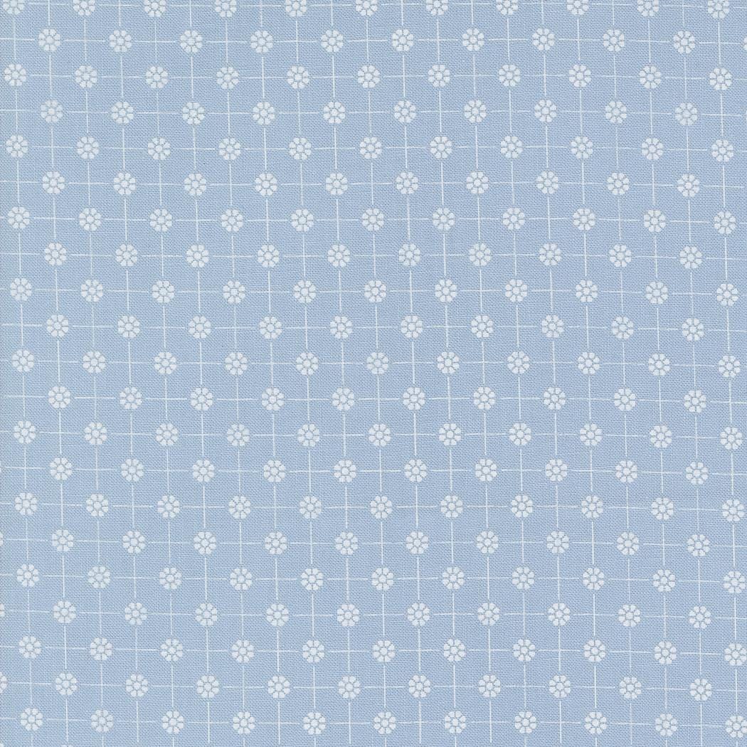 Pixie Dots Flower Grid in Glacier from Cottage Charm by My Sew Quilty Life for Moda Continuous cuts of Quilter's Cotton Fabric