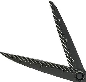 9 inch light weight scissors with comfort grip handles and ruler on nonstick Teflon coated blades. Teflon DressMaker Scissors 9 inch