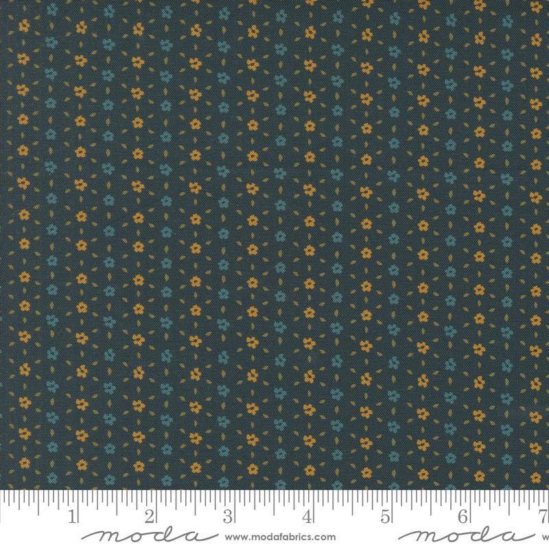Sagewood Seedling Ditsy in Dusk by Crystal Manning for Moda. Continuous cuts of Quilter's Cotton Fabric