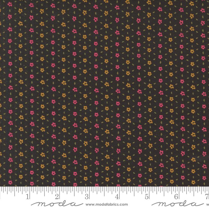 Sagewood Seedling Ditsy in Night Sky by Crystal Manning for Moda. Continuous cuts of Quilter's Cotton Fabric