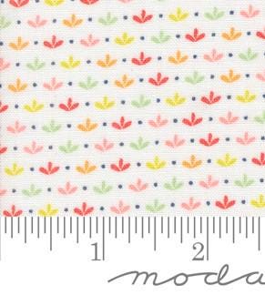 Raspberry Summer Sprout Blender in Cloud by Sherri & Chelsi for Moda. Continuous cuts of Quilter's Cotton Fabric