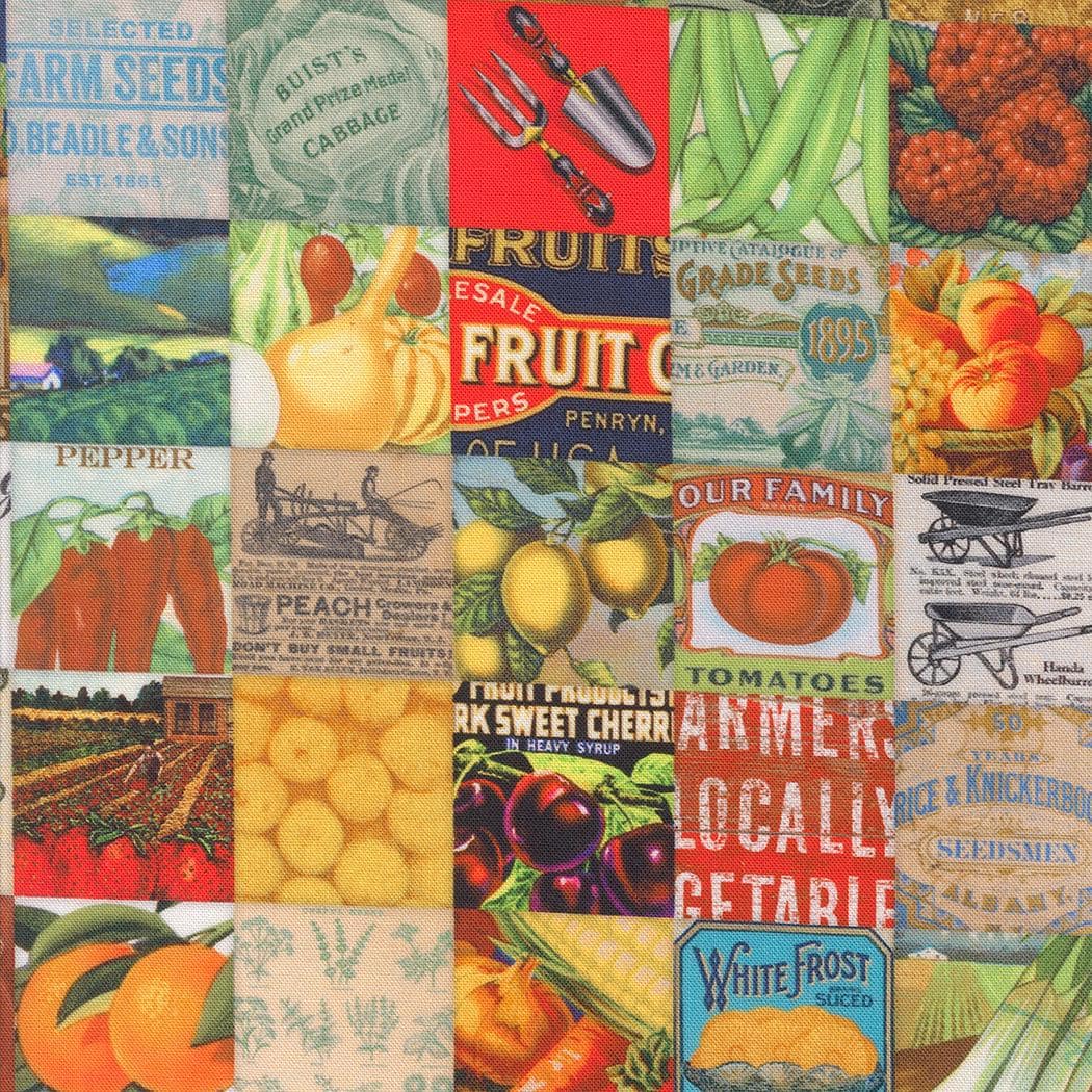 Farm and Garden by Cathe Holden for Moda Quilter's Cotton Charm Pack of 42 5 x 5 inch squares