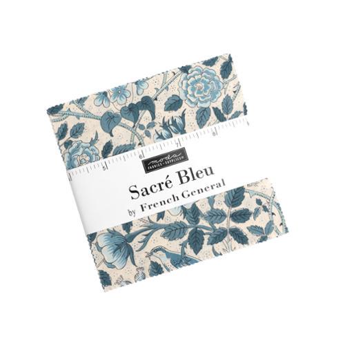 Sacre Bleu by French General for Moda Quilter's Cotton Charm Pack of 42 5 x 5 inch squares