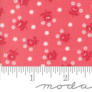 Fairground Small Floral in Dark Pink from the Summertime collection by Camille Roskelley for Moda continuous cuts of Quilter's Cotton