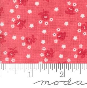 Fairground Small Floral in Dark Pink from the Summertime collection by Camille Roskelley for Moda continuous cuts of Quilter's Cotton