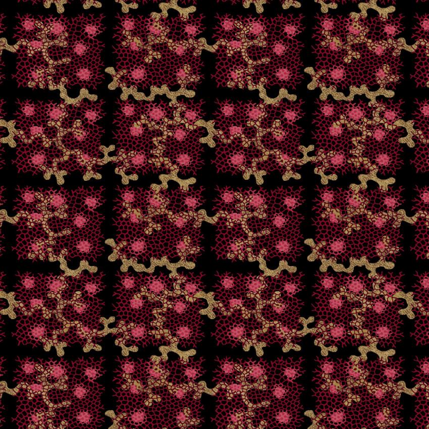 Coral Plaid from Mariakerke by Michelle Yeo for Henry Glass continuous cuts of Quilter's Cotton Fabric