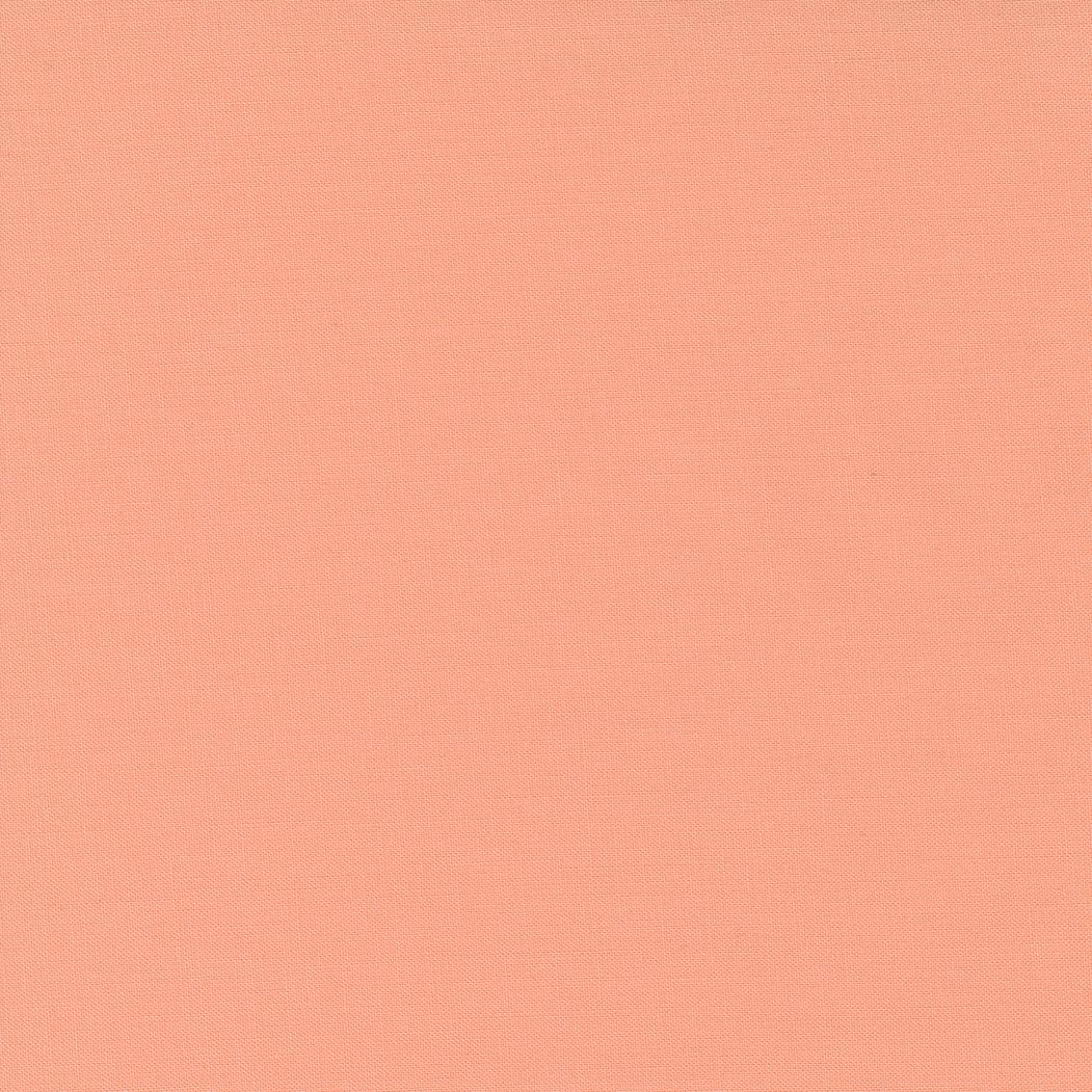 Bella Solids in Peach by Moda. Continuous cuts of Quilter's Cotton Fabric
