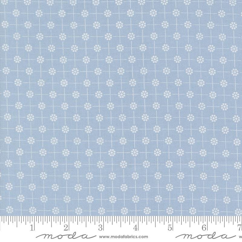 Pixie Dots Flower Grid in Glacier from Cottage Charm by My Sew Quilty Life for Moda Continuous cuts of Quilter's Cotton Fabric