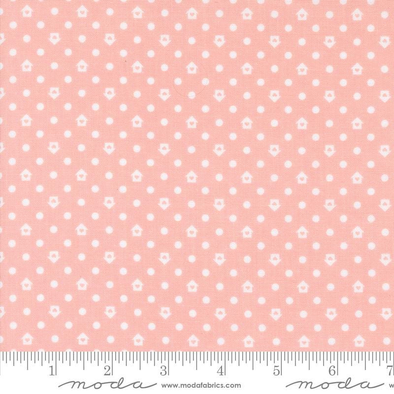 Dots Houses in Jovial from Cottage Charm by My Sew Quilty Life for Moda Continuous cuts of Quilter's Cotton Fabric