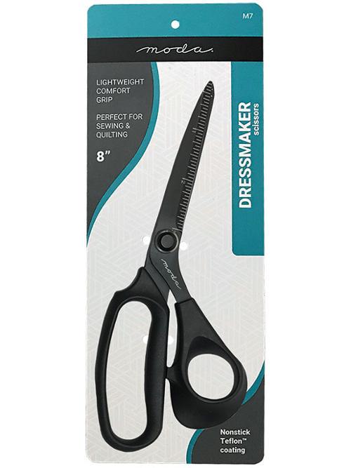 8 inch light weight scissors with comfort grip handles and ruler on nonstick Teflon coated blades. Teflon DressMaker Scissors 8 inch