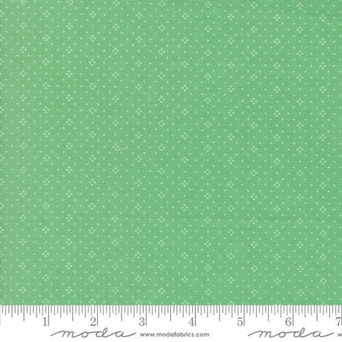 Eyelet in Azure by Fig Tree & Co for Moda Fabrics Basic Dot Foulard Shirting. Continuous cuts of Quilter's Cotton Fabric