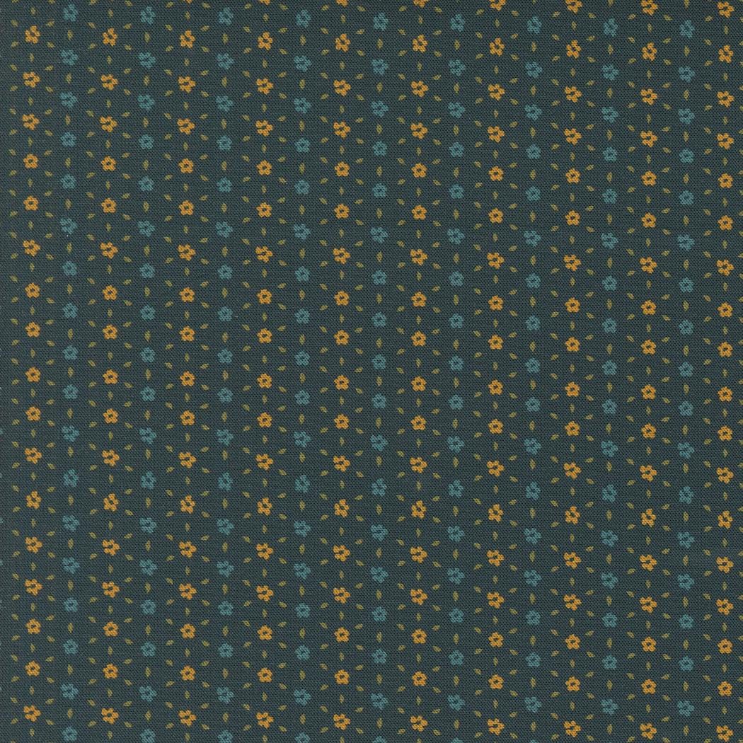 Sagewood Seedling Ditsy in Dusk by Crystal Manning for Moda. Continuous cuts of Quilter's Cotton Fabric