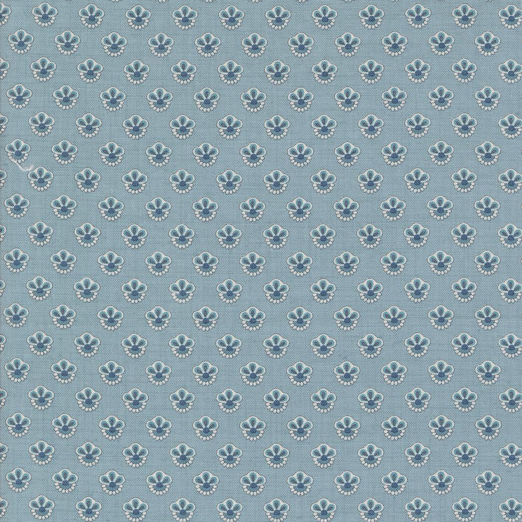 Campanule Blenders in French Blue from Sacre Bleu by French General for Moda. Continuous cuts of Quilter's Cotton Fabric