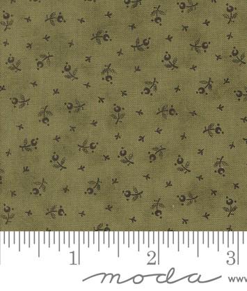 3 Sisters Favorites Vintage Linens Meadow Greens Berry Toss Ditsy in Boxwood for Moda. Continuous cuts of Quilter's Cotton