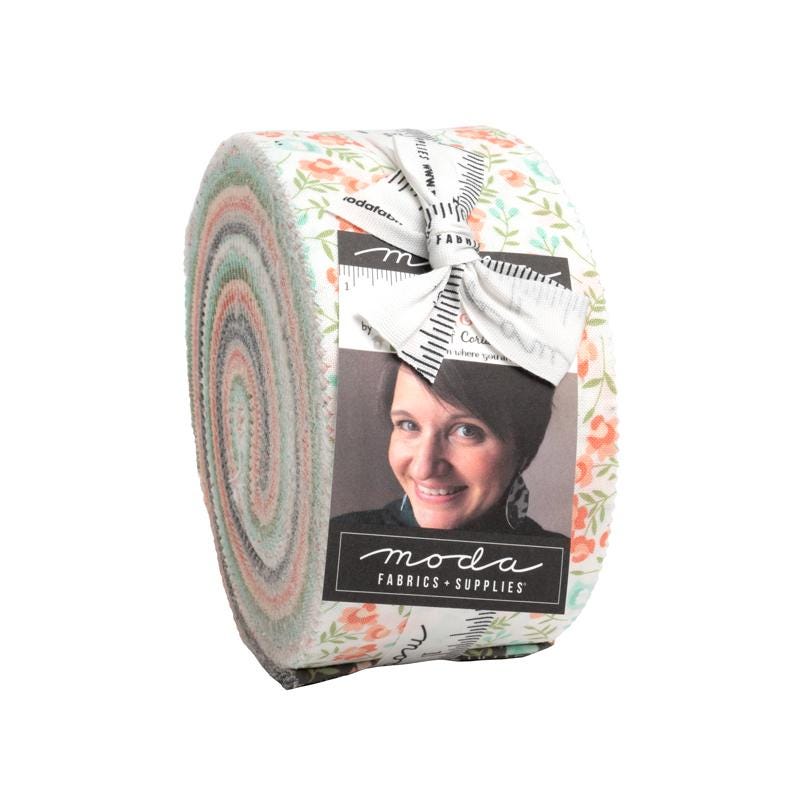 Abloom by Corey Yoder for Moda Fabrics. Quilter's Cotton Strips 40 piece collection of 2.5 inch by 44 inch strips