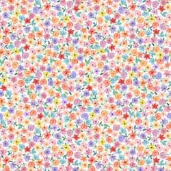 Packed Floral in Multi from Nature Studies by Maywood Studio continuous cuts of Quilter's Cotton Fabric