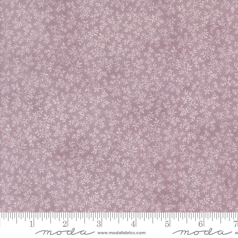 3 Sisters Favorites Vintage Linens Lavender Fields Poetic Vines Blenders in Iris for Moda. Continuous cuts of Quilter's Cotton