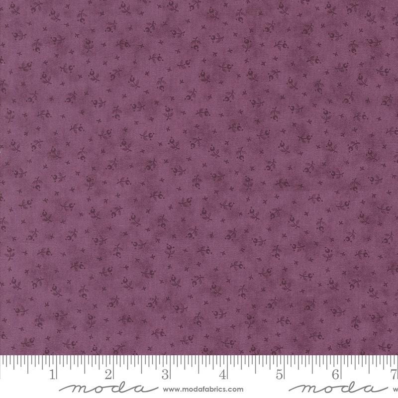 3 Sisters Favorites Vintage Linens Lavender Fields Berry Toss Ditsy in Pansy for Moda. Continuous cuts of Quilter's Cotton