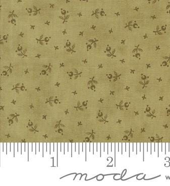 3 Sisters Favorites Vintage Linens Meadow Greens Berry Toss Ditsy in Basil for Moda. Continuous cuts of Quilter's Cotton