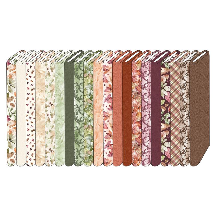 Rustle by Maywood Studio Strip Set, 40 piece collection of 2.5 x 44 inch precut strips of Quilter's Cotton
