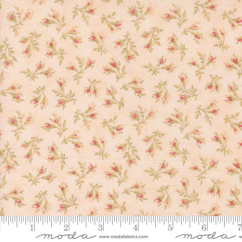 Rosebuds Florals in Blush by 3 Sisters for Moda. Continuous cuts of Quilter's Cotton