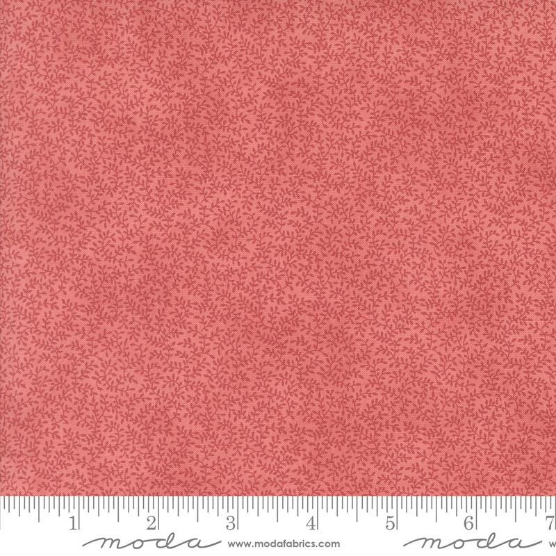 Winding Leaves Blenders Vines Leaves in Scarlet by 3 Sisters for Moda. Continuous cuts of Quilter's Cotton