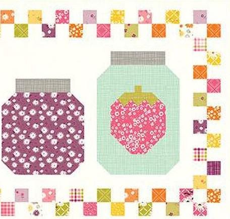 In a Fruit Jar Summer Runner pattern by Sandy Gervais of Pieces from My Heart Finished size 19" x 44"