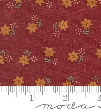 Christmas Cactus Florals in Red by Kansas Troubles for Moda Fabrics. Continuous cuts of Quilter's Cotton Fabric