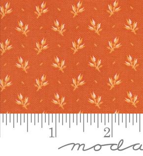 Leaf Branch Blenders Shirting in Trumpet Vine from Pumpkin Spice Gatherings by Primitive Gatherings Moda Quilter's Cotton Continuous cuts