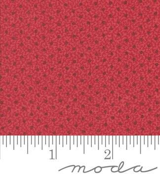 Dot Dot Dots in Apple from Pumpkin Spice Gatherings by Primitive Gatherings for Moda. Continuous cuts of Quilter's Cotton Fabric
