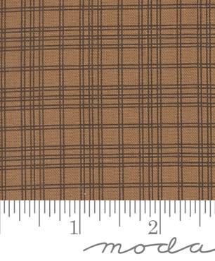 Open Plaid Checks in Dried Leaf from Pumpkin Spice Gatherings by Primitive Gatherings for Moda. Continuous cuts of Quilter's Cotton Fabric