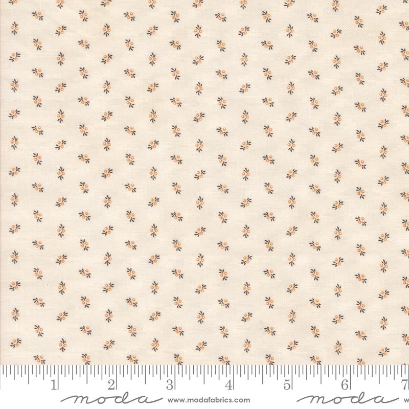 Berry Sprig Blenders in Cream Pumpkin from Pumpkin Spice Gatherings by Primitive Gatherings for Moda continuous cuts of Quilter's Cotton