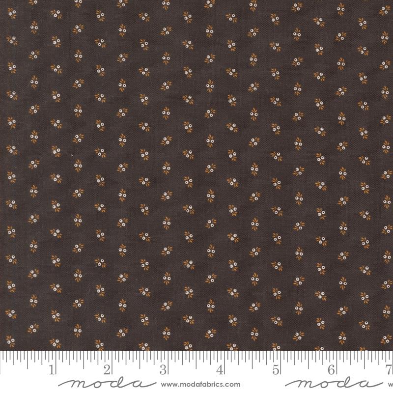 Berry Sprig Blenders in Black Dirt from Pumpkin Spice Gatherings by Primitive Gatherings for Moda continuous cuts of Quilter's Cotton Fabric
