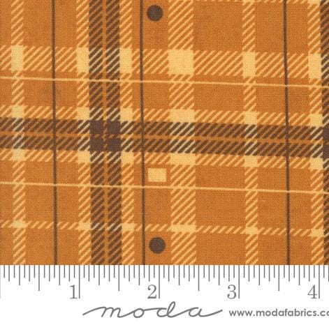 Hayride Checks and Plaids in Yam from Acorn Hollow by BasicGrey for Moda. Continuous cuts of Quilter's Cotton Fabric