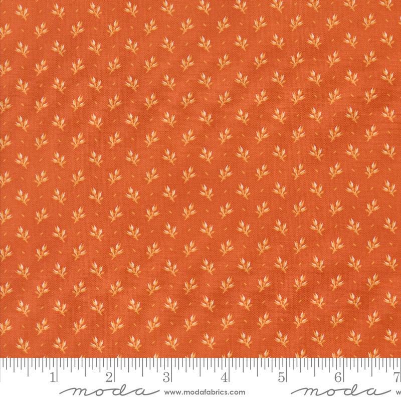 Leaf Branch Blenders Shirting in Trumpet Vine from Pumpkin Spice Gatherings by Primitive Gatherings Moda Quilter's Cotton Continuous cuts
