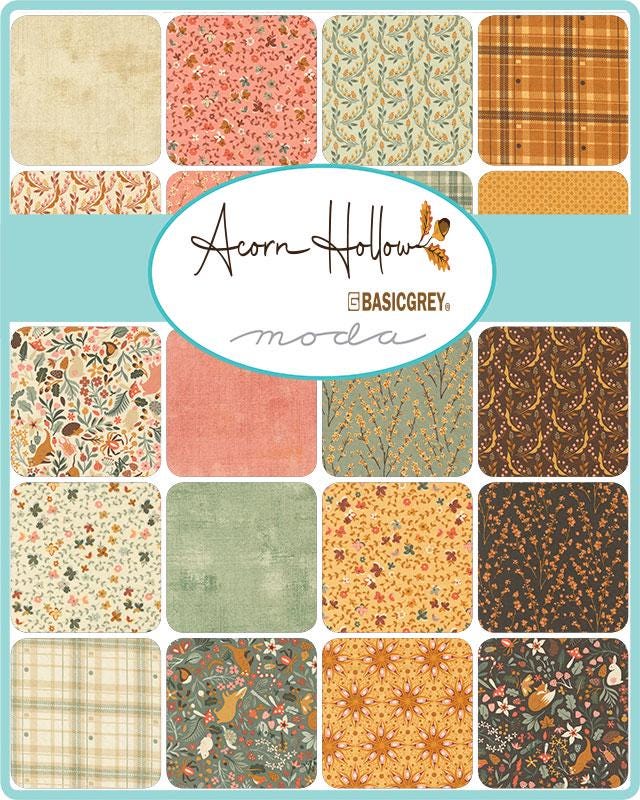 Dot Dot Dots in Apple from Pumpkin Spice Gatherings by Primitive Gatherings for Moda. Continuous cuts of Quilter's Cotton Fabric