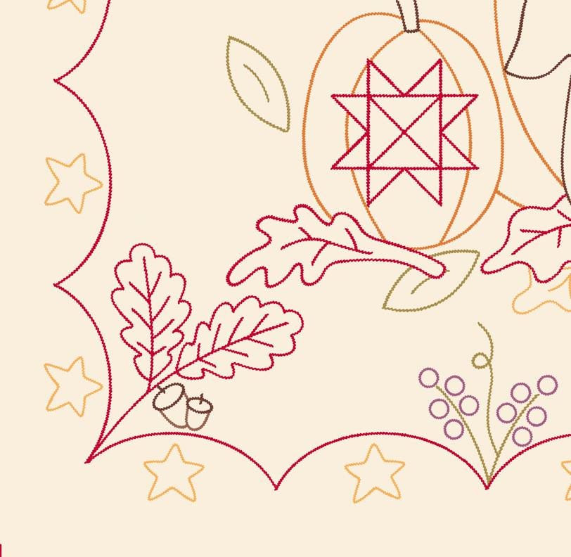 Pumpkin Spice Gatherings Panel 36" x 44" by Primitive Gatherings for Moda Quilter's Cotton panel