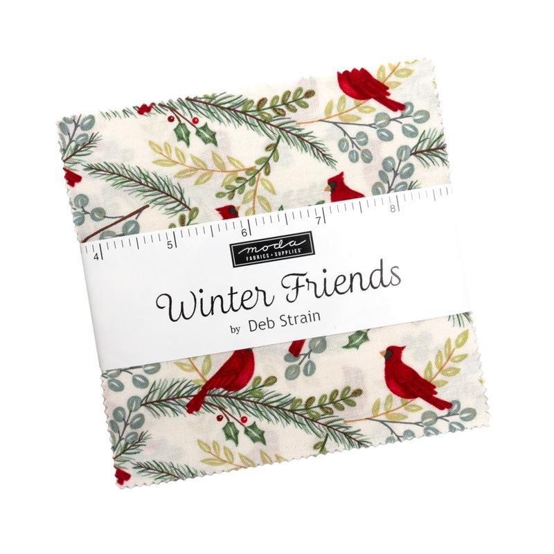 Winter Friends by Deb Strain for Moda Quilter's Cotton Charm Pack of 42 5 x 5 inch squares