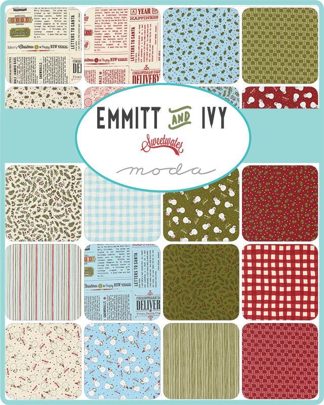 In The News Text and Words in Sky from Emmitt and Ivy by Sweetwater for Moda continuous cuts of Quilter's Cotton Fabric