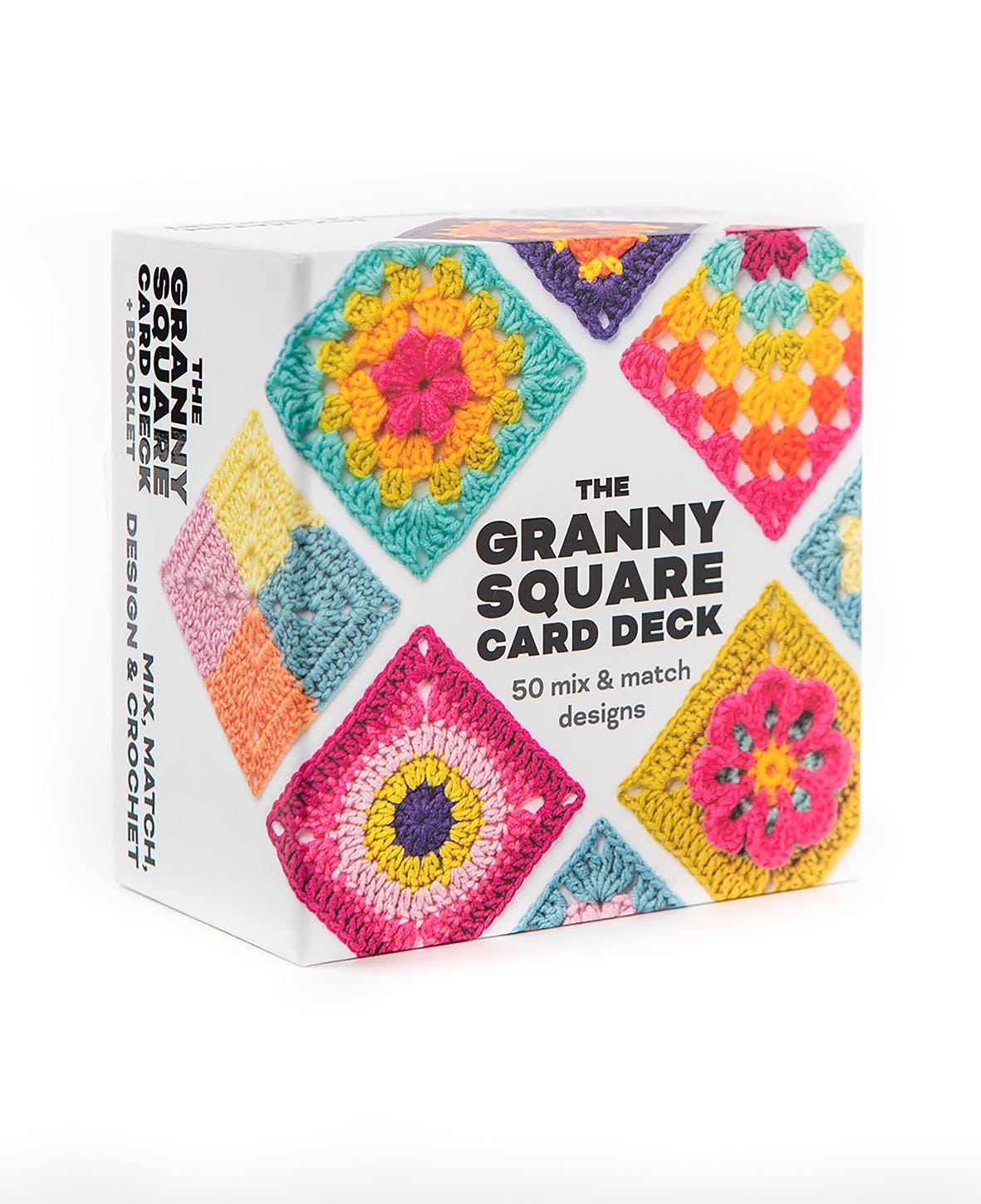 the Granny Square Card Deck Boxed Set of 50 Crochet Patterns by Claire Montgomerie