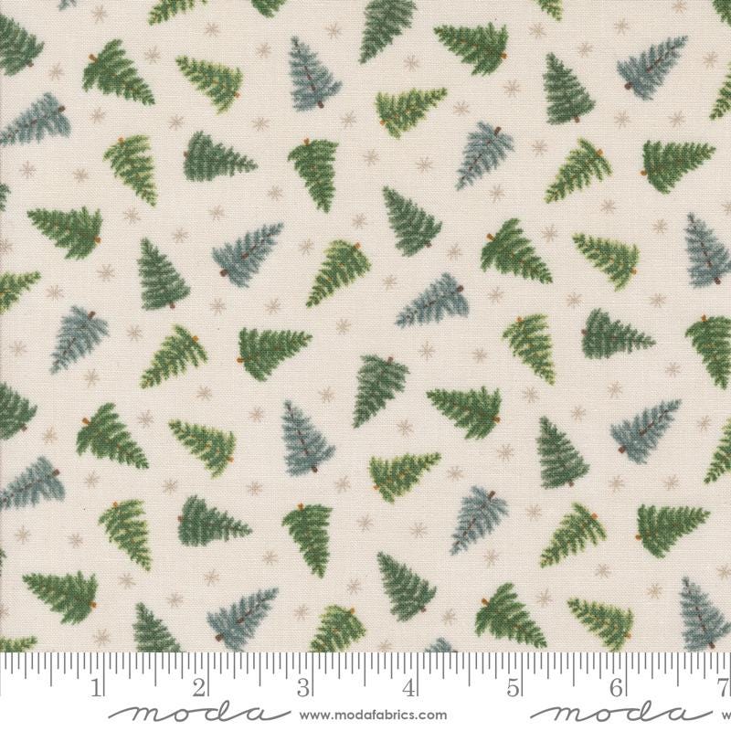 Tossed Trees in Snowy White from Winter Friends by Deb Strain for Moda continuous cuts of Quilter's Cotton Fabric