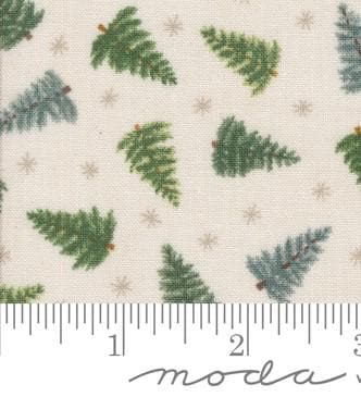 Tossed Trees in Snowy White from Winter Friends by Deb Strain for Moda continuous cuts of Quilter's Cotton Fabric
