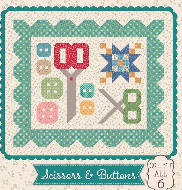 Scissors & Buttons Mercantile Quilt Seeds pattern by Lori Holt for Riley Blake Designs. Directions for 1 block in a "seed pack" envelope.