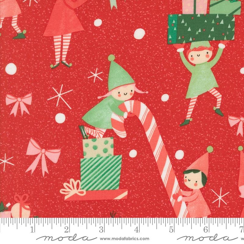 Tiny Christmas by Lizzy House for Moda Quilter's Cotton Charm Pack of 42 5 x 5 inch squares