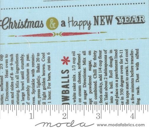 In The News Text and Words in Sky from Emmitt and Ivy by Sweetwater for Moda continuous cuts of Quilter's Cotton Fabric