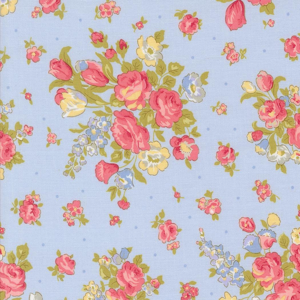 Memory Lane by Brenda Riddle Designs for Moda Quilter's Cotton Fat Quarter Bundle. 22 Fat Quarters of 18 inch x 21 inch rectangles