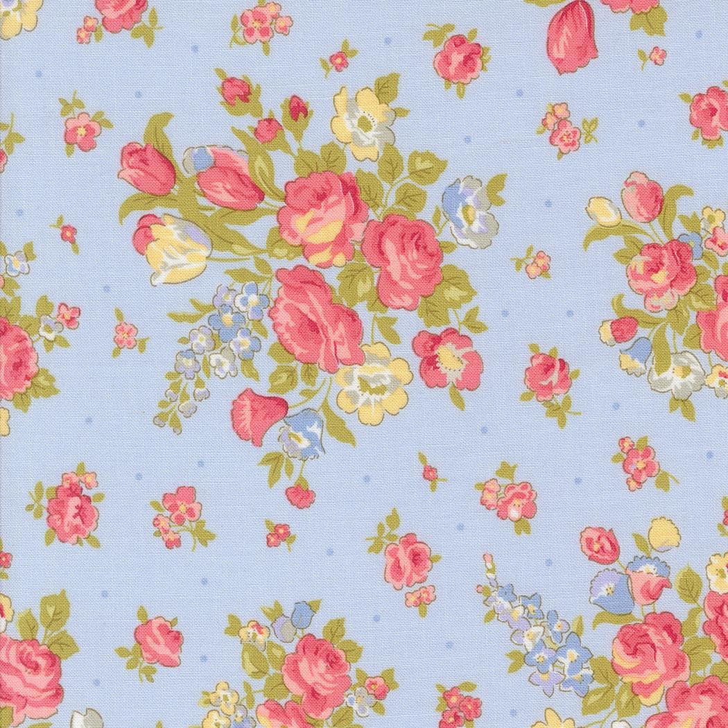 Memory Lane by Brenda Riddle Designs for Moda Quilter's Cotton Fat Quarter Bundle. 22 Fat Quarters of 18 inch x 21 inch rectangles